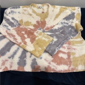 Madewell Cream and Yellow Crew Neck Sweater with Artistic Knit